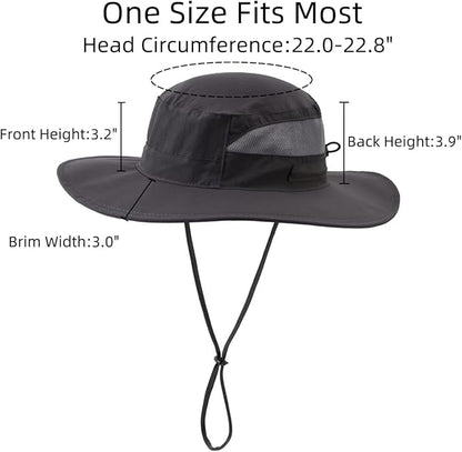 Connectyle Women's UPF 50+ Sun Hat UV Protection Wide Brim Bucket Hat Summer Beach Hats Fishing Hiking Outdoor Safari Hats