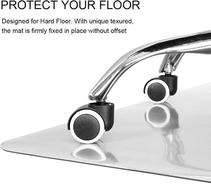Kuyal Clear Chair mat for Hardwood Floor 46 x 60 inches Transparent Floor Mats - Image 4