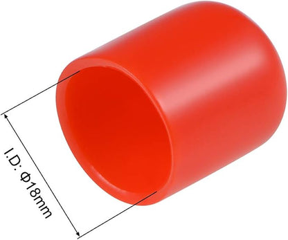 uxcell 20pcs Rubber End Caps 18mm ID Vinyl Round Tube Bolt Cap Cover Thread - Image 3