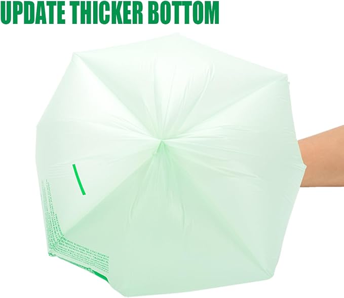 4-6 Gallon Flap Tie Compostable Trash Bags, Compost Bags Kitchen Trash Bags - Image 5