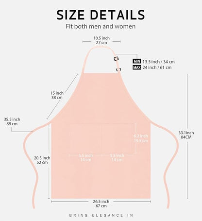 Syntus Apron for Men Women, Adjustable Cooking Kitchen Chef Aprons - Image 2