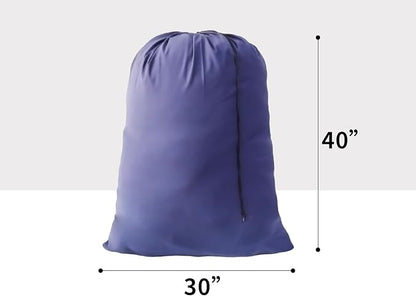 Extra Large Laundry Bag Travel Laundry Bags with Drawstring Closure, 30"x40" Machine Washable Dirty Clothes Organizer for college, dorm and apartment dwellers (6 Pcs Blue)