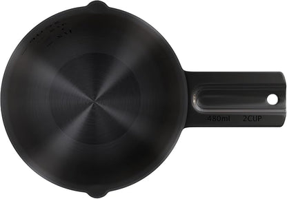 Color Up 2 Cup Measuring Cup, 480ml Black Stainless Steel Metal Measuring Scoop - Image 6