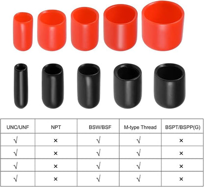 uxcell 20pcs Rubber End Caps 13mm ID Vinyl Round Tube Bolt Cap Cover Thread - Image 4