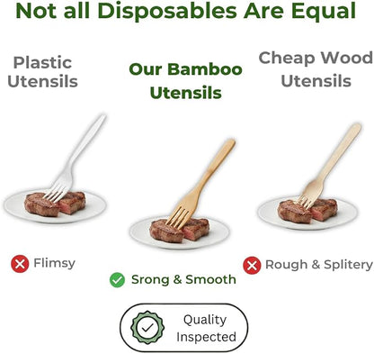 Pre Rolled Napkin and Bamboo Cutlery Set - Image 6