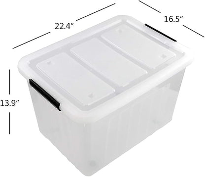 70 L Clear Plastic Large Storage Box - Image 2