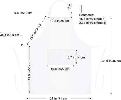 Jubatus 2 Pack Bib Aprons with 2 Pockets Cooking Chef Kitchen Apron - Image 7