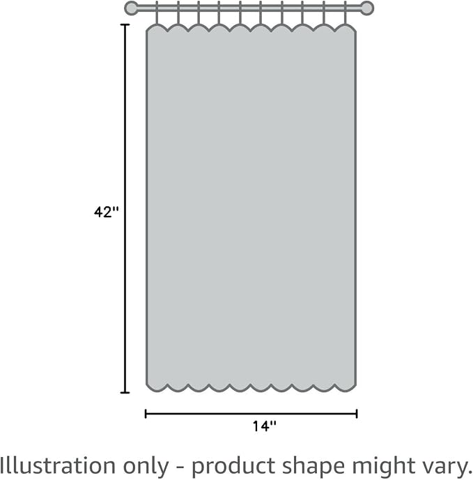 Chyhomenyc Sheer Valances for Windows 2 Pack, 42W x 14L inches Small Window - Image 10
