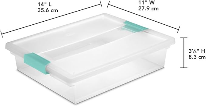 Sterilite 6-Pack Clip Box, Stackable Clear Plastic Bins - Image 3
