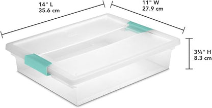 Sterilite 24-Pack Clip Box, Stackable Clear Plastic Bins - Image 3