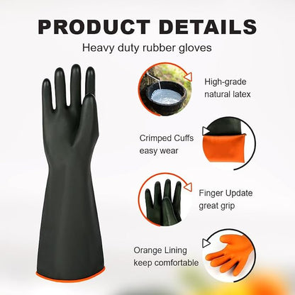 Heavy-Duty Latex Chemical Resistant Gloves - Image 7
