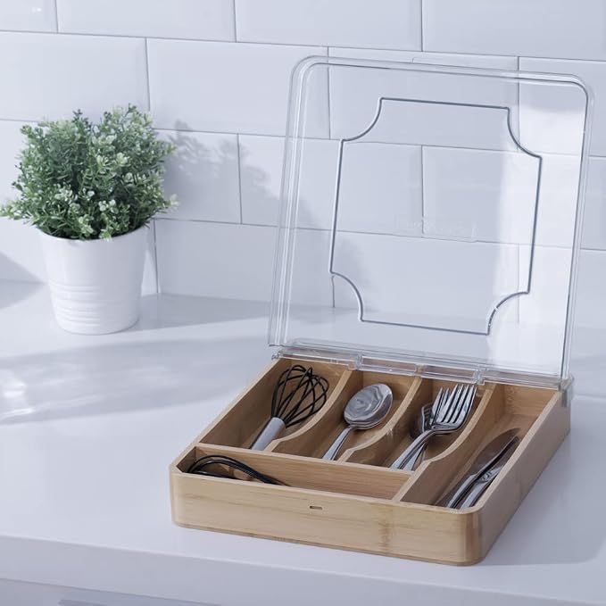 Kitchen Drawer Organizer, 13 Inch Silverware Utensil Tray Holder, - Image 6