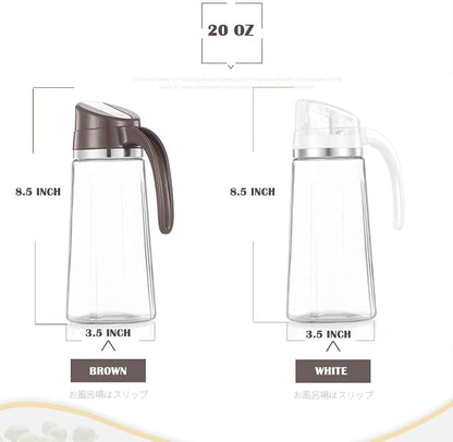 Marbrasse Oil Dispenser for Kitchen, 20 OZ /600ml Leakproof Glass Oil Bottle - Image 2