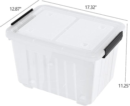 Zopnny 30 Quart Plastic Stacker Box, Large Storage Bin Container - Image 2