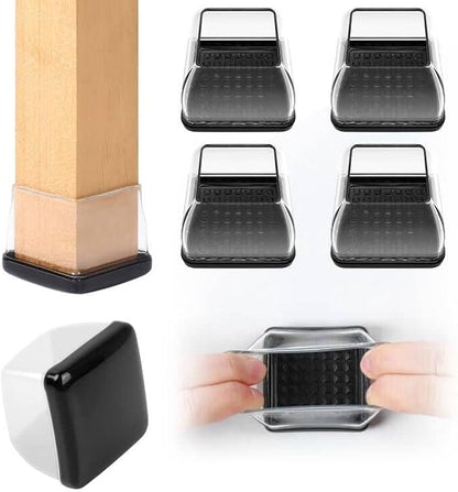 Ezprotekt 8 Pcs Large Clear Chair Leg Sliders - Image 2