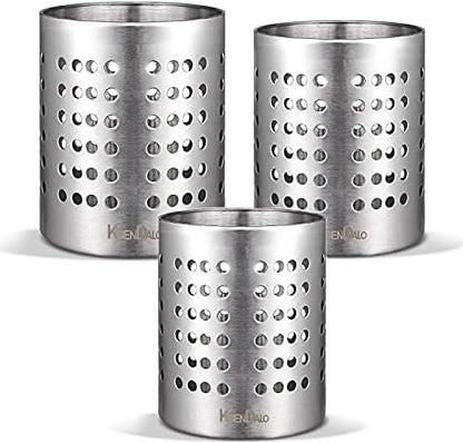 KSENDALO Metal Utensil Holder Set, Small SUS304 Steel Utensil Holder Flatware - Image 2