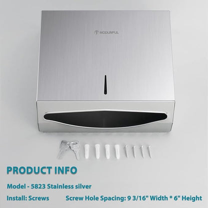 Paper Towel Dispenser Wall Mount: Large Capacity Commercial Paper Towel Holder - Image 2