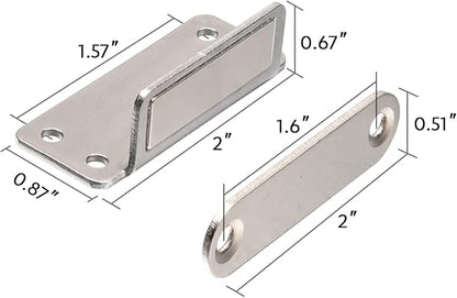 Mousike Double Magnetic Door Catch，60lb Stainless Steel Cabinet Door Magnets - Image 2