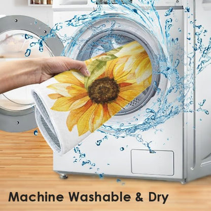 Sanwarm Absorbent Dish Drying Mat, Bouquet Daisy Flower Sun Sunflowers - Image 5