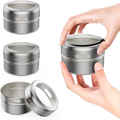 Vetacsion Set of 8 Magnetic Spice Tins - Image 5