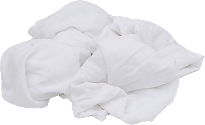 Premium White Knit Cotton T-Shirt Cloth Wiping Rags - Image 2