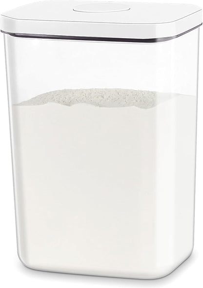 Airtight Flour Rice Storage Container - 6 Qt | 11 Lbs Crystal-Clear Plastic by TBMAXS