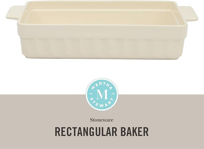 Martha Stewart Broadbrook Ceramic Bakeware, 13x9 Inch Rectangular Baking Dish - Image 2