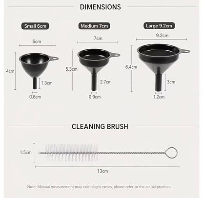 Stainless Steel Funnels Set Kitchen Funnels 3 Piece Set Small Medium Large - Image 2