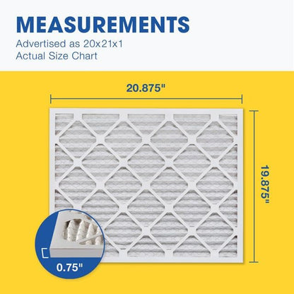 Aerostar 20x21x1 MERV 11 Pleated Air Filter, AC Furnace Air Filter, 6 Pack - Image 2