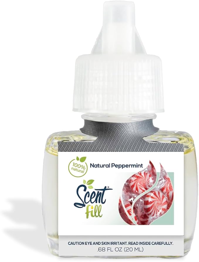 Scent Fill 100% Natural Peppermint Plug in Air Freshener, 4 Scented Oil Refills - Image 4