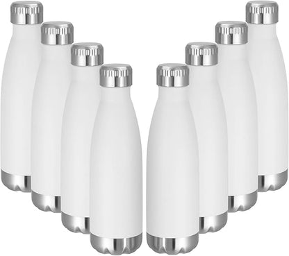 VEGOND 17oz Stainless Steel Water Bottles Bulk, Reusable Metal Sports Water by VEGOND