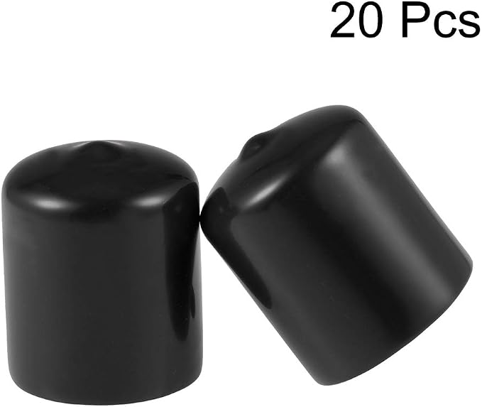 uxcell 20pcs Rubber End Caps 30mm ID Vinyl Round Tube Bolt Cap Cover Thread - Image 2