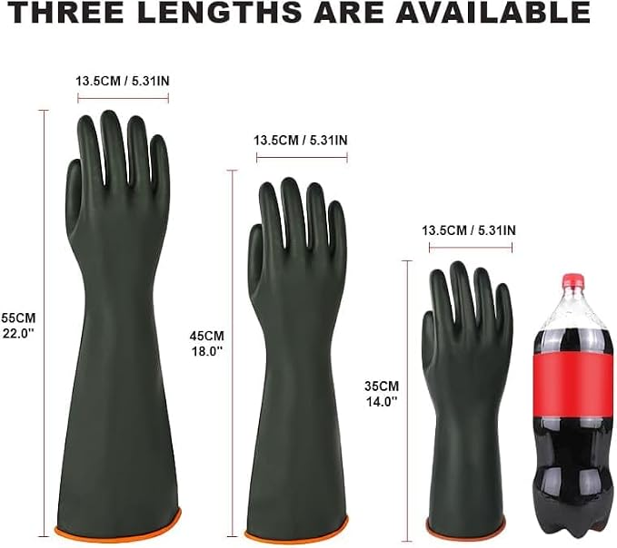 Heavy Latex Chemical Resistant Gloves - Image 2