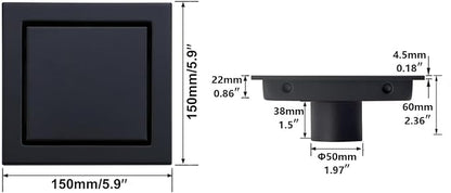 RANDOM Black Shower Drain Square - Image 2