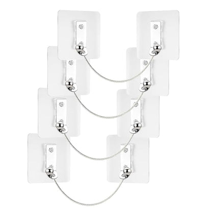 Furniture Anchors 4 Pairs No Drill Heavy Duty Anchors Fridge Lock Adjustable by Unknown