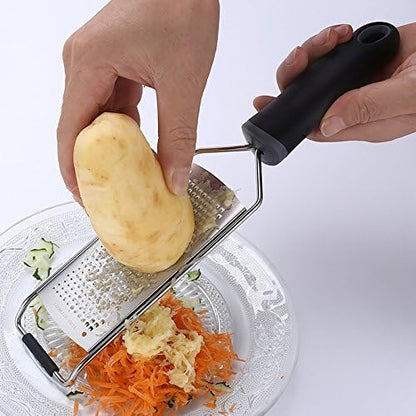Stainless Steel Cheese Grater, Ergonomic Soft Handle Lemon Ginger Potato Zester - Image 6