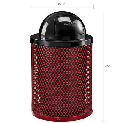 Global Industrial 36 Gallon Outdoor Steel Trash Can - Image 8