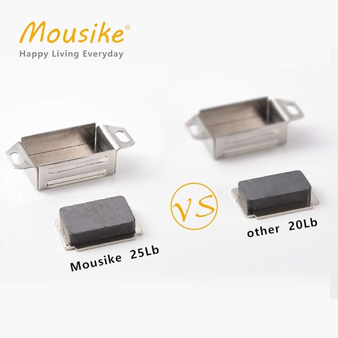 Mousike Cabinet Magnets 30lb Stainless Steel Magnetic Door Catch - Image 4