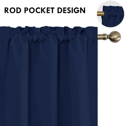 DWCN Navy Blue Blackout Curtains - Image 4