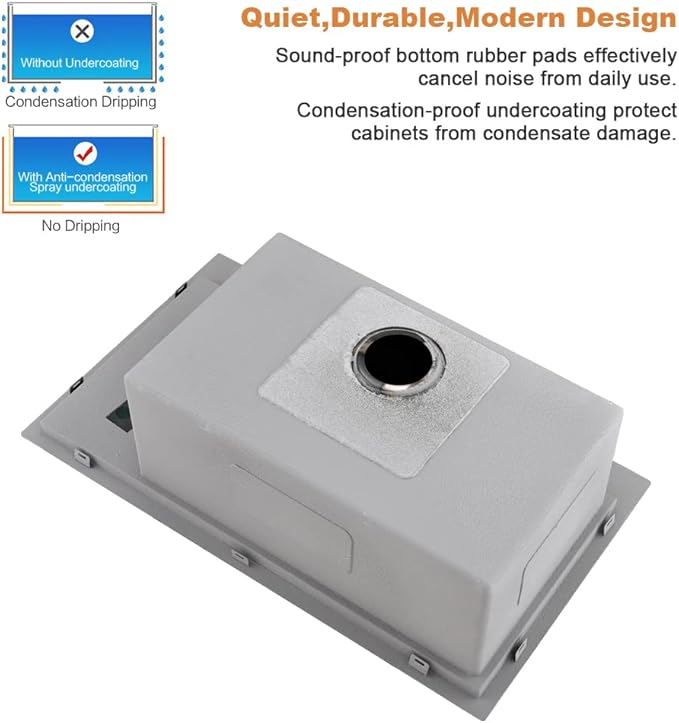 33 Inch Black Drop In Kitchen Sink with Glass Rinser-Bokaiya 33x19 Drop In Sink Stainless Steel Ledge Workstation 16 Gauge Single Bowl Deep Kitchen Sinks with Cup Washer