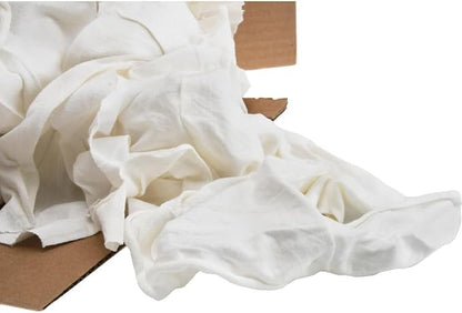 PRO SOURCE Reclaimed White Cotton T-Shirt Cloth Shop Rags, Sold by Weight - Image 2