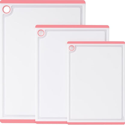Kikcoin Plastic Cutting Boards for Kitchen, 3-Piece Large Cutting Board Set by Kikcoin