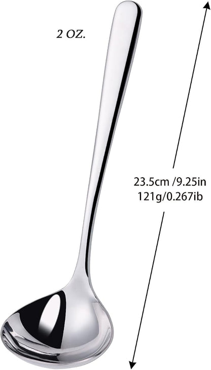2 oz. Soup Ladles SUS304 Stainless Steel Gravy Ladle - Image 3