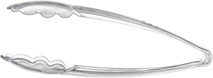 Plasticpro 9'' Serving Tongs Heavy Duty Reusable Kitchen and BBQ Clear Serving - Image 6
