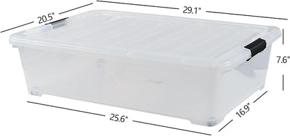Kiddream 3-Pack 50 Quart Plastic Underbed Storage Bins - Image 4
