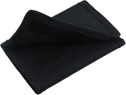 NEICY RFID Blocking Canvas Wallet for Men and Women - Camo Trifold Outdoor Sports Wallets with Magic Sticker for Teen Kids (Black Set)