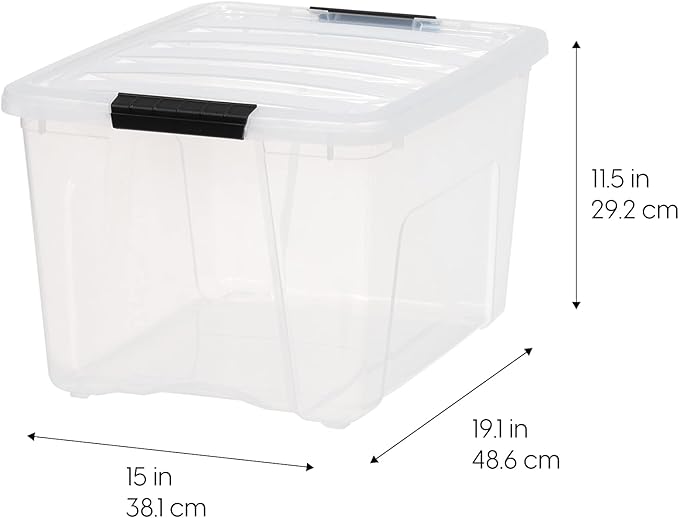 IRIS USA 40 Qt Stackable Plastic Storage Bins - Image 2
