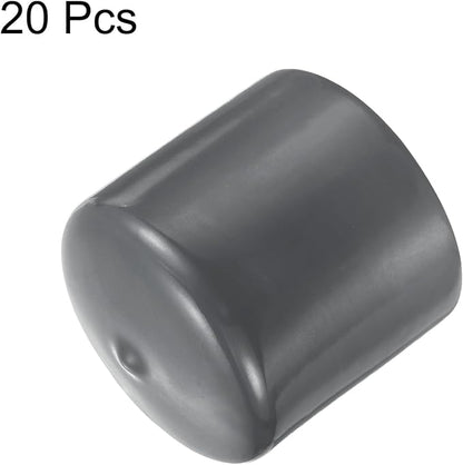 uxcell 20pcs Rubber End Caps 49mm ID Vinyl Round Tube Bolt Cap Cover Thread - Image 2