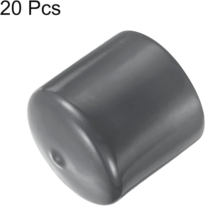 uxcell 20pcs Rubber End Caps 45mm ID Vinyl Round Tube Bolt Cap Cover Thread - Image 2