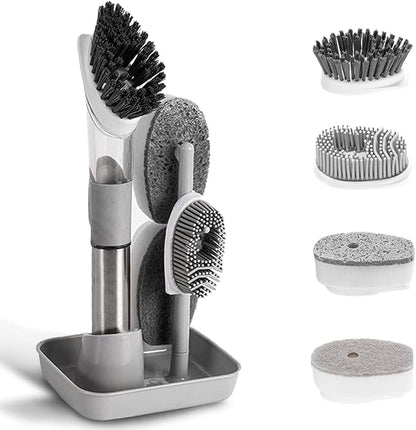 4-in-1 Dish Cleaning Brush Soap Dispensing Dish Brush Set by Unknown